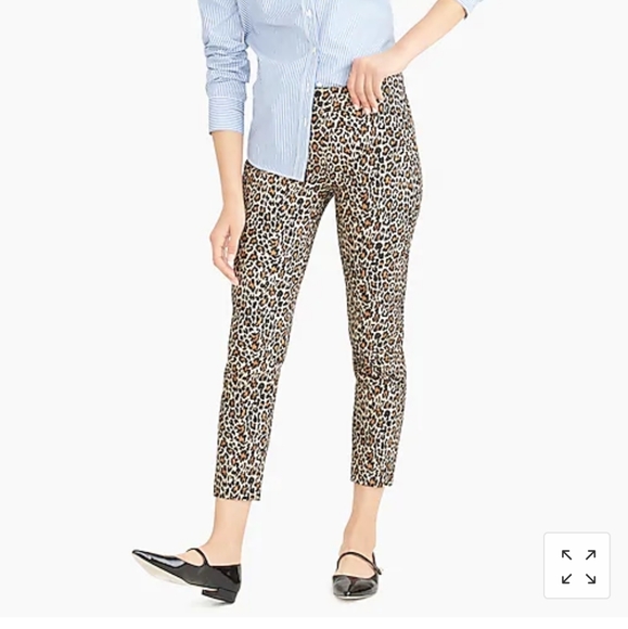 J Crew Factory Winnie Pant in leopard print - Picture 2 of 3